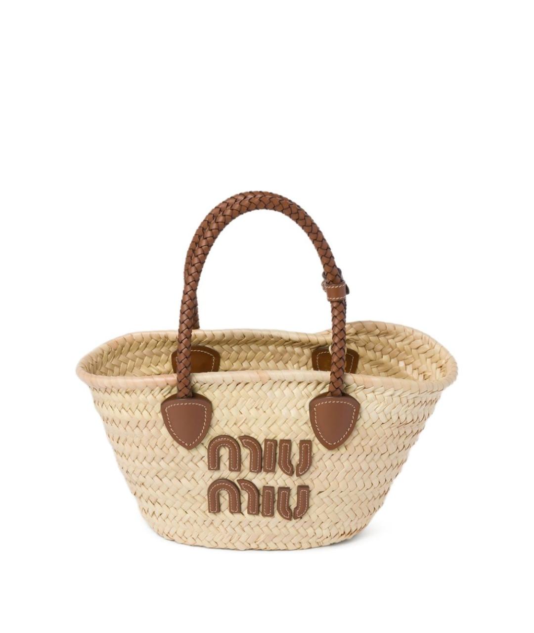 MIU MIU Бежевая сумка тоут, фото 1