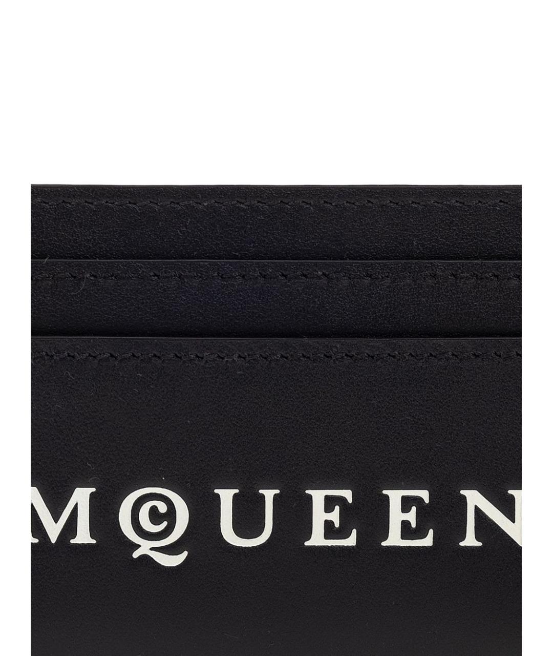 ALEXANDER MCQUEEN Черный кожаный кардхолдер, фото 2