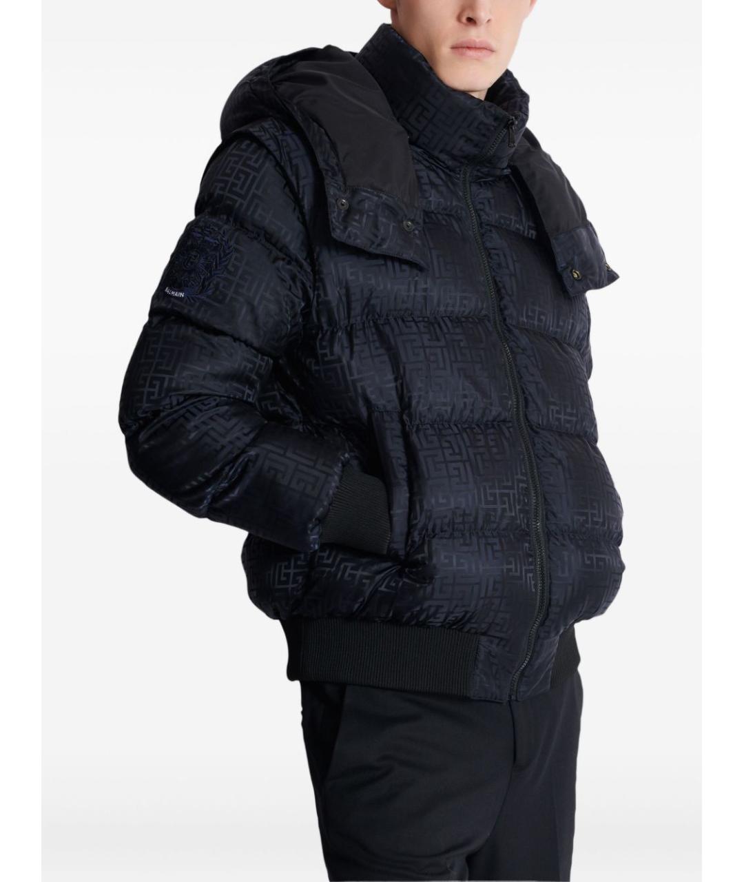 BALMAIN Темно-синяя полиамидовая куртка, фото 6