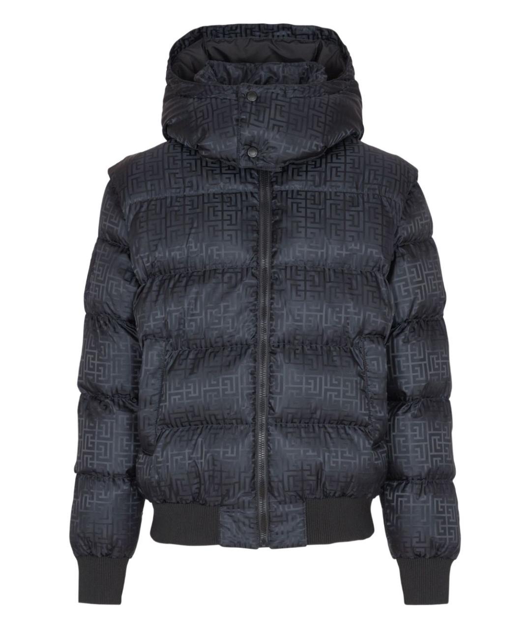 BALMAIN Темно-синяя полиамидовая куртка, фото 1