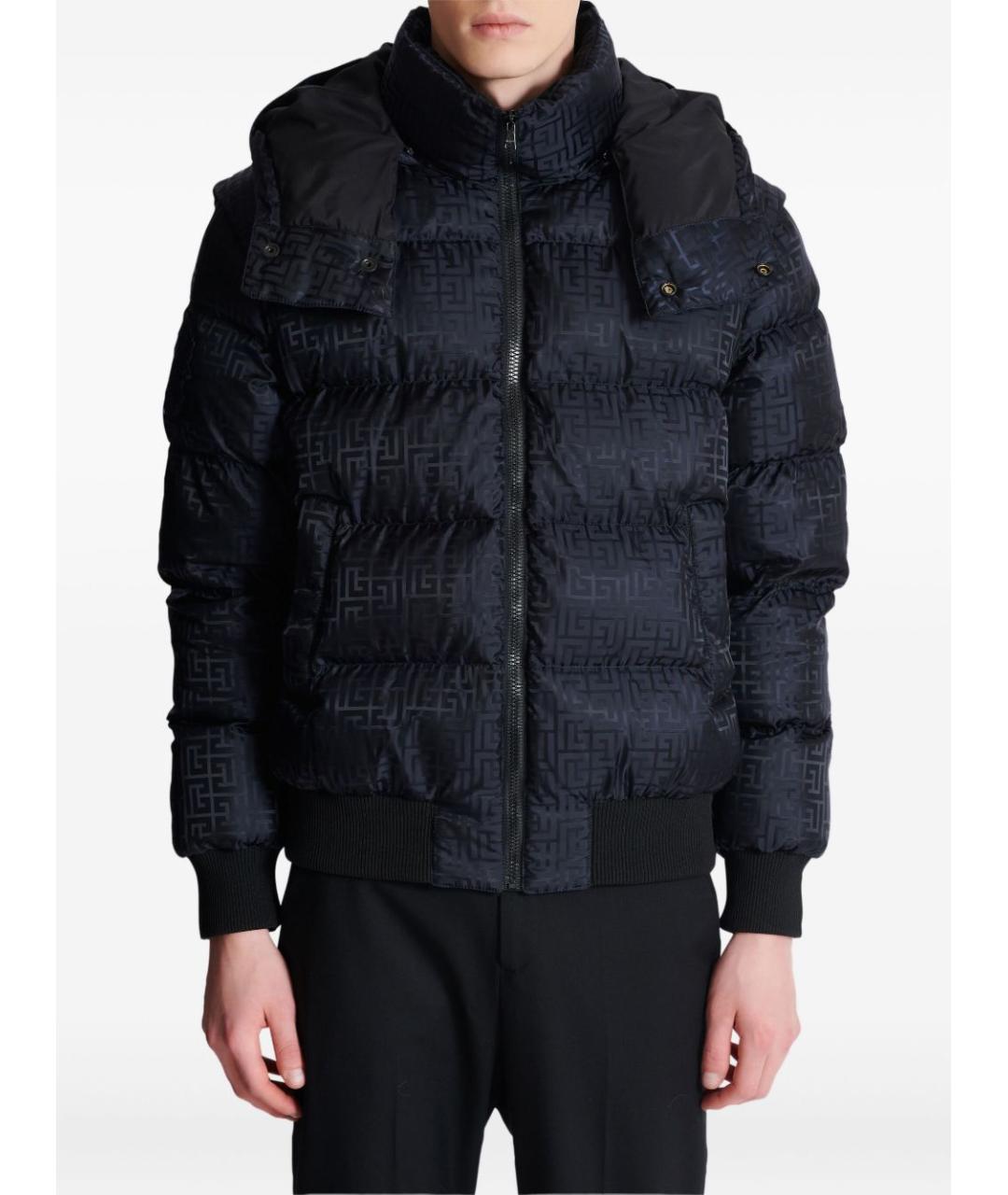 BALMAIN Темно-синяя полиамидовая куртка, фото 4