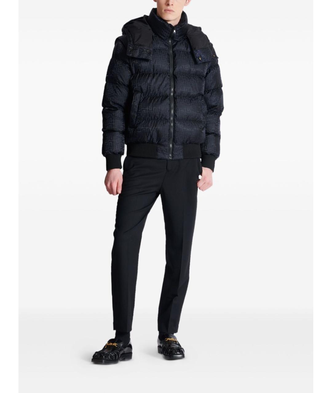 BALMAIN Темно-синяя полиамидовая куртка, фото 3