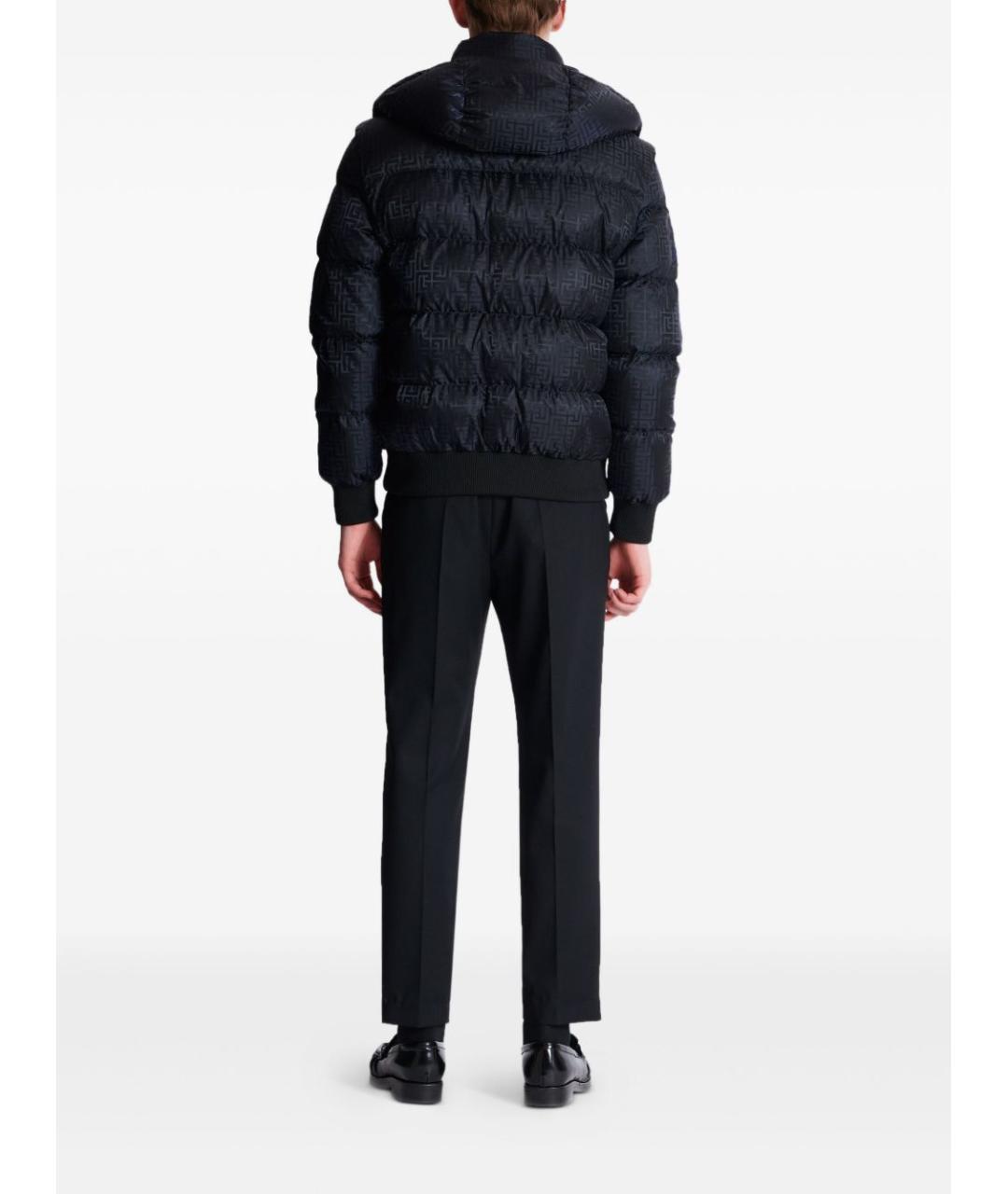 BALMAIN Темно-синяя полиамидовая куртка, фото 2