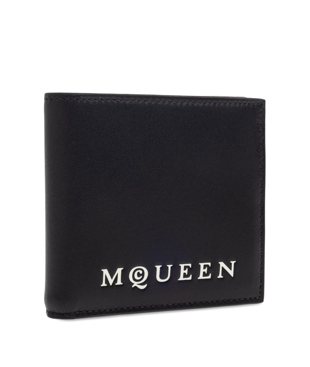 ALEXANDER MCQUEEN Черный кожаный кошелек, фото 4