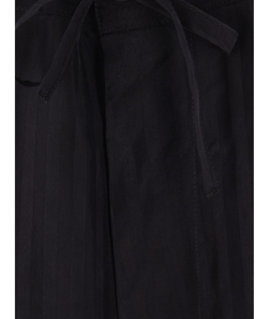BALENCIAGA Черные вискозные прямые брюки, фото 2