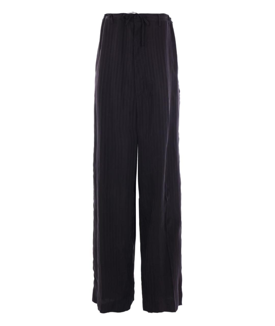 BALENCIAGA Черные вискозные прямые брюки, фото 1
