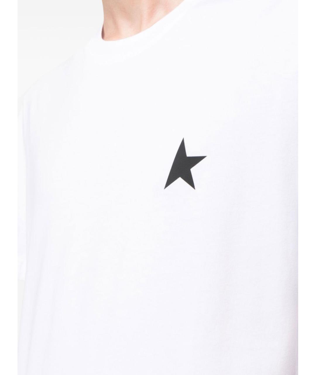 GOLDEN GOOSE DELUXE BRAND Белая хлопковая футболка, фото 3