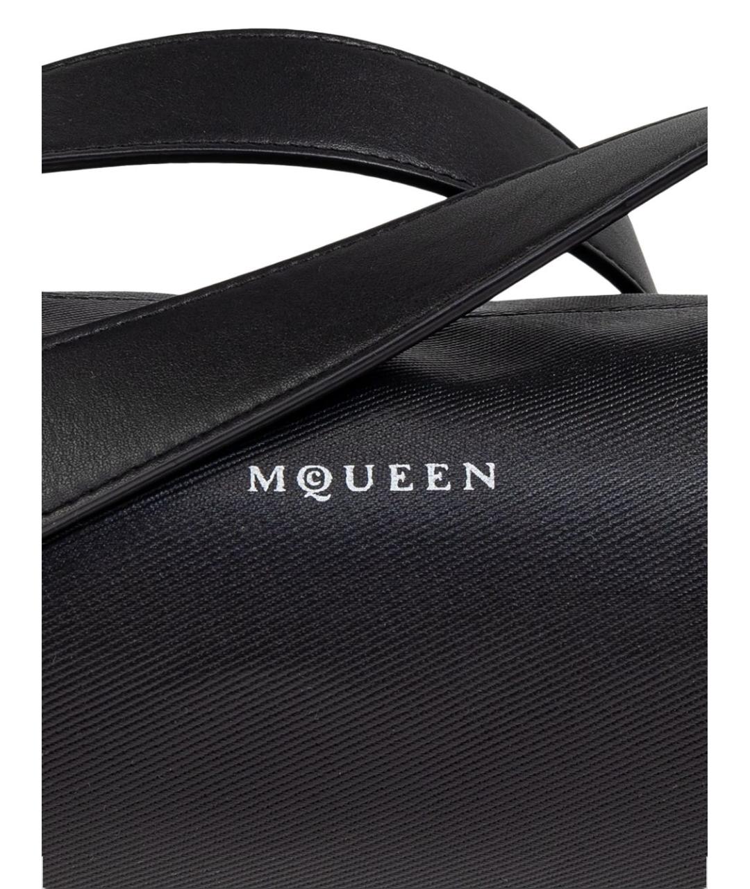 ALEXANDER MCQUEEN Черная тканевая сумка на плечо, фото 3