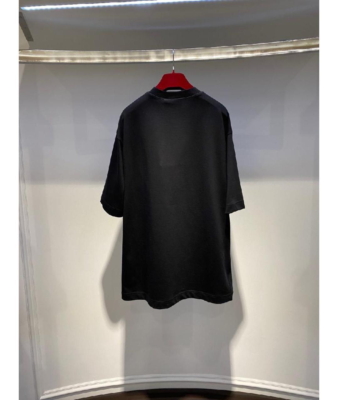 GUCCI Черная хлопковая футболка, фото 5