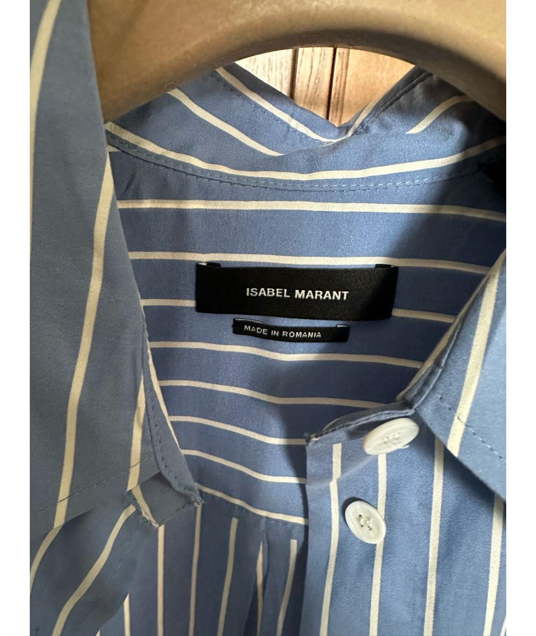 ISABEL MARANT Голубая шелковая рубашка, фото 4