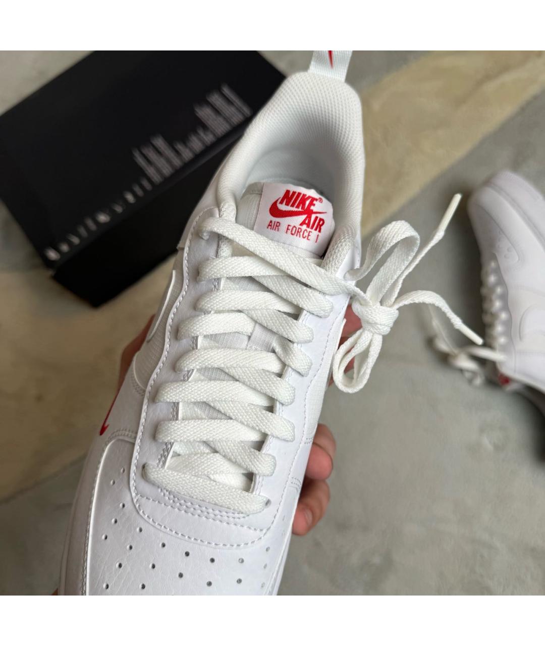 NIKE Белые кожаные низкие кроссовки / кеды, фото 8