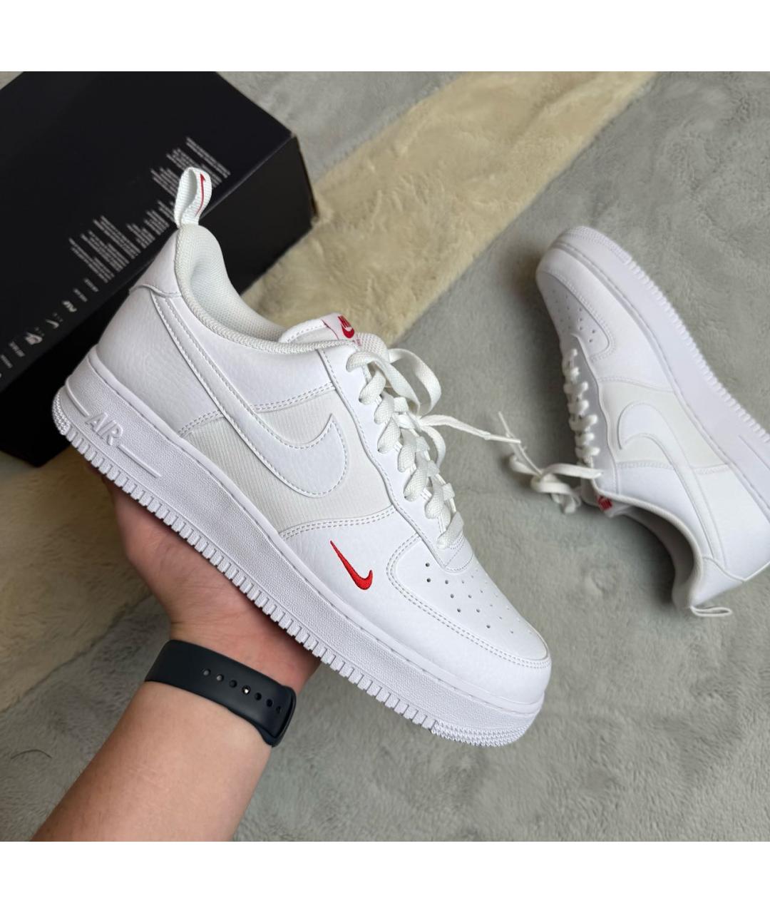 NIKE Белые кожаные низкие кроссовки / кеды, фото 2