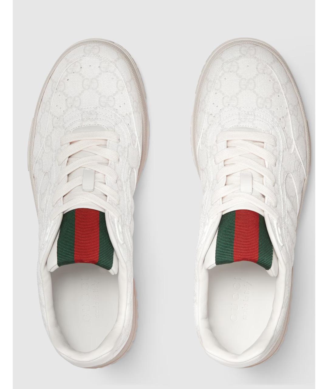 GUCCI Белые текстильные кеды, фото 3