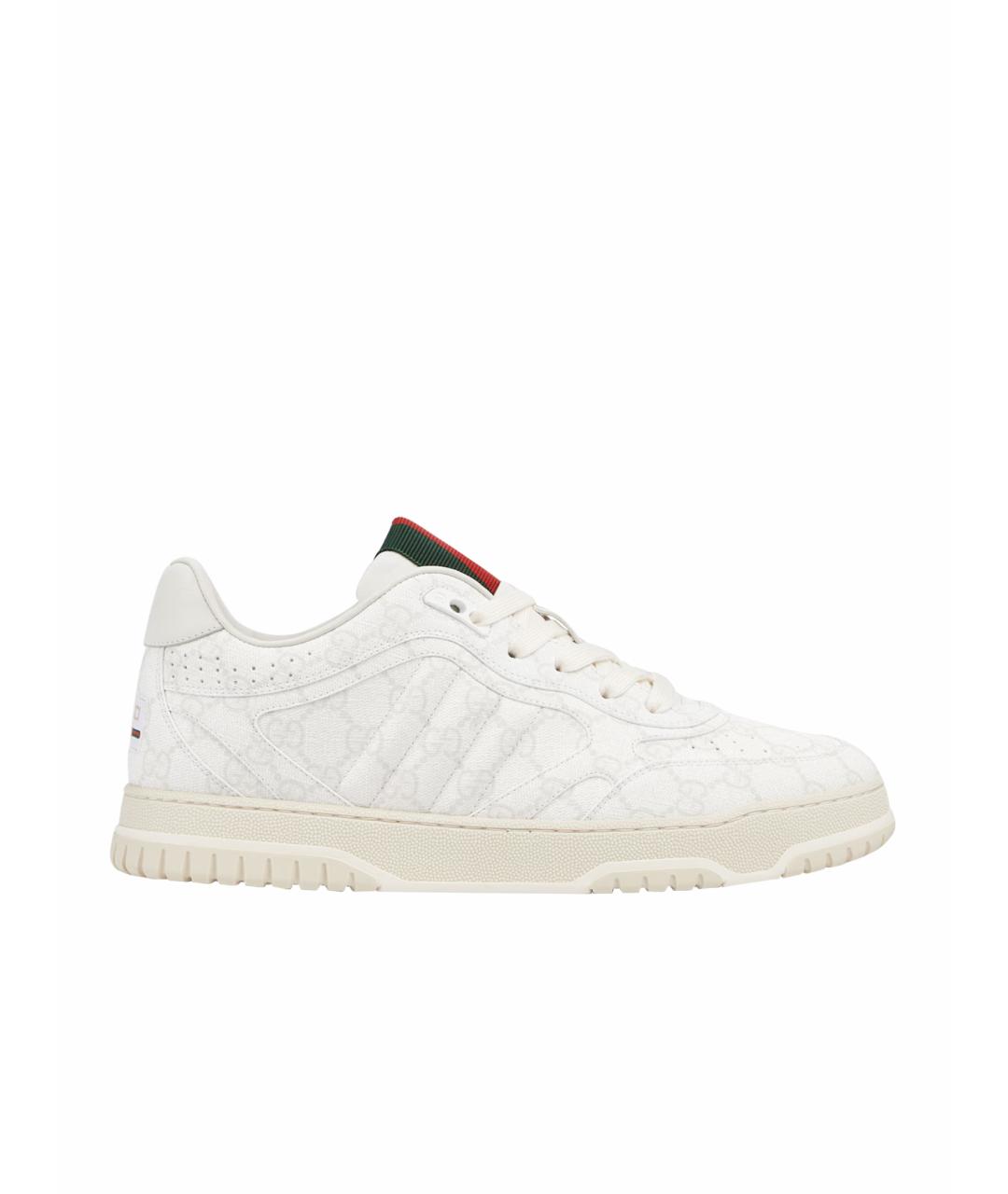GUCCI Белые текстильные кеды, фото 1