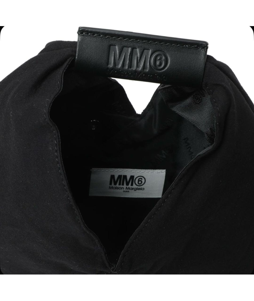 MM6 MAISON MARGIELA Черная тканевая сумка тоут, фото 4