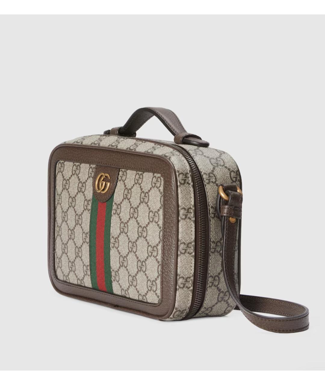 GUCCI Бежевая тканевая сумка через плечо, фото 2