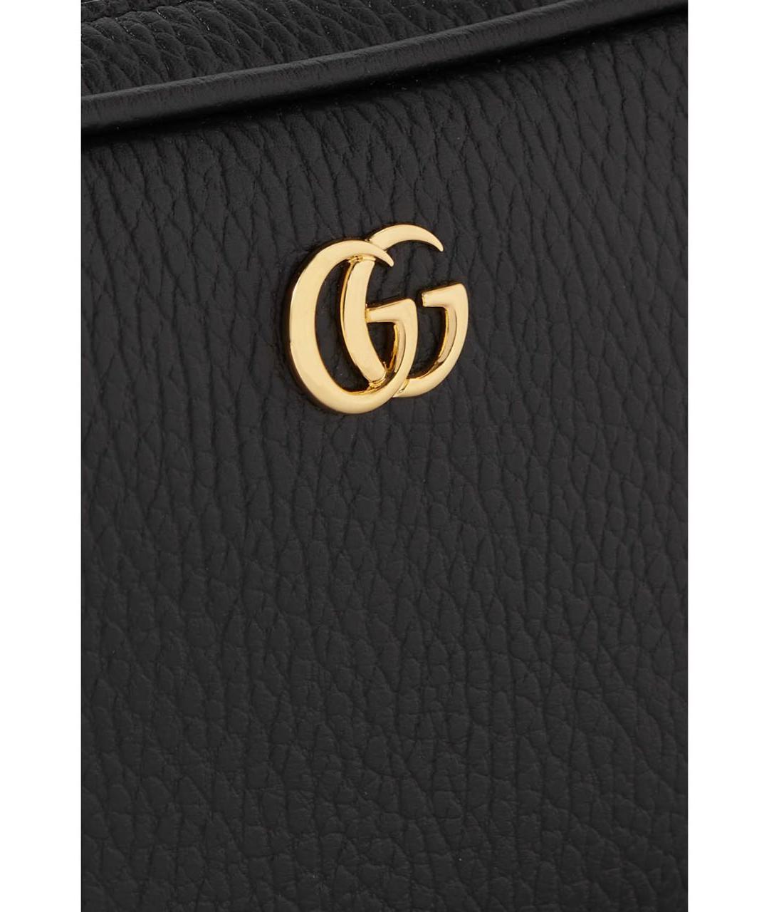 GUCCI Черная кожаная сумка через плечо, фото 3