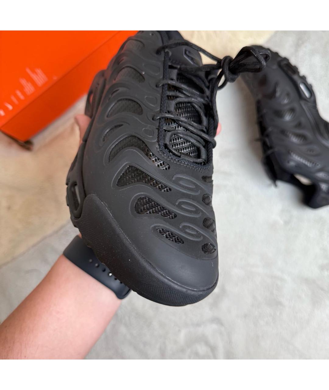 NIKE Черные резиновые низкие кроссовки / кеды, фото 7