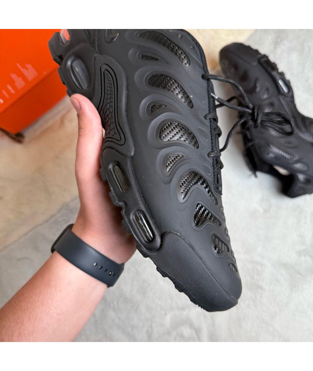 NIKE Черные резиновые низкие кроссовки / кеды, фото 6