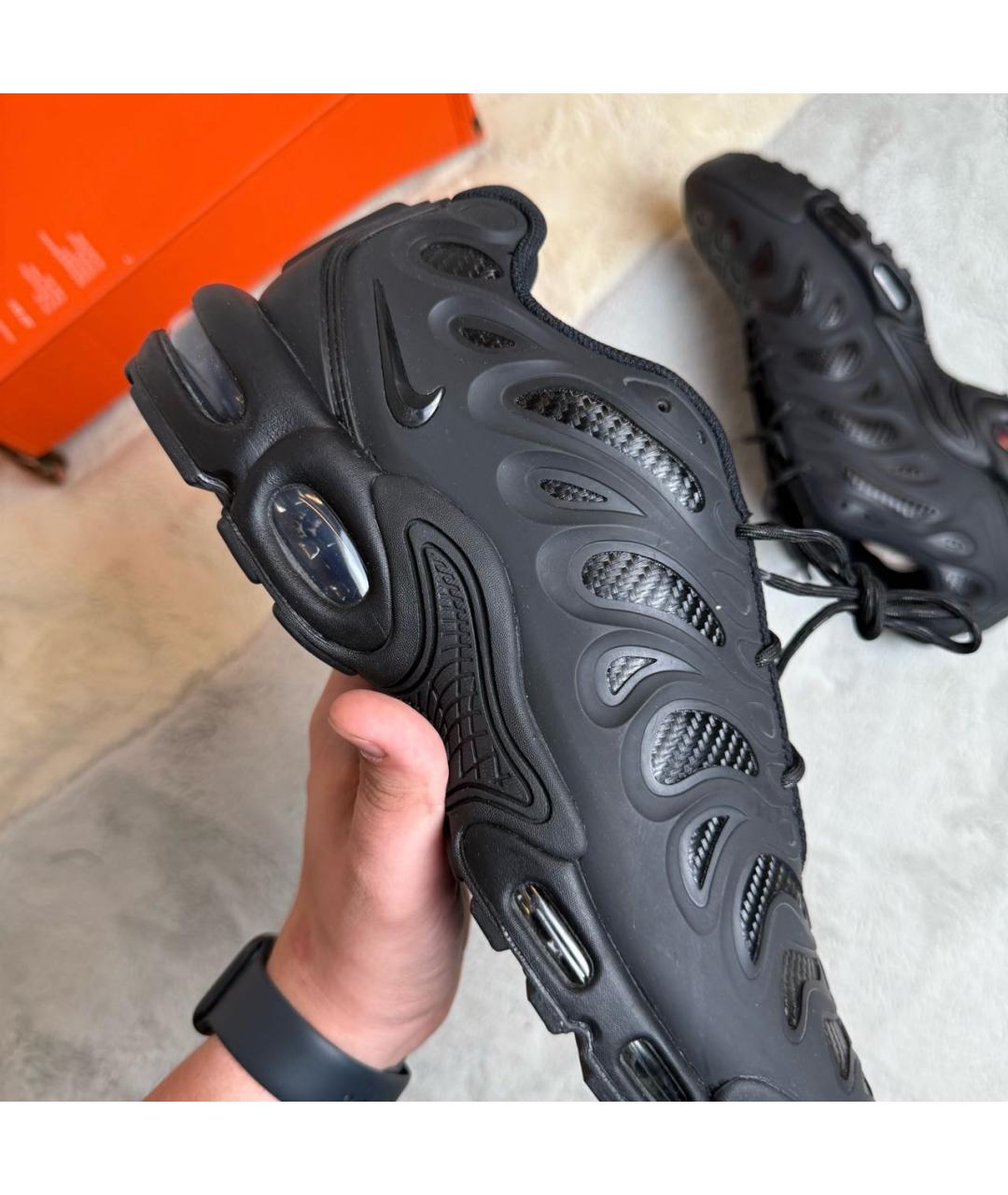 NIKE Черные резиновые низкие кроссовки / кеды, фото 5