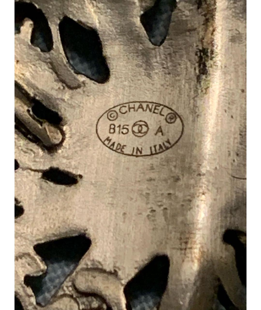 CHANEL Серебряная металлическая булавка / брошь, фото 6