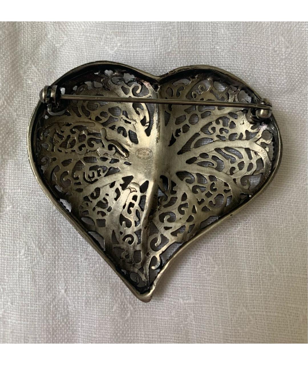 CHANEL Серебряная металлическая булавка / брошь, фото 3