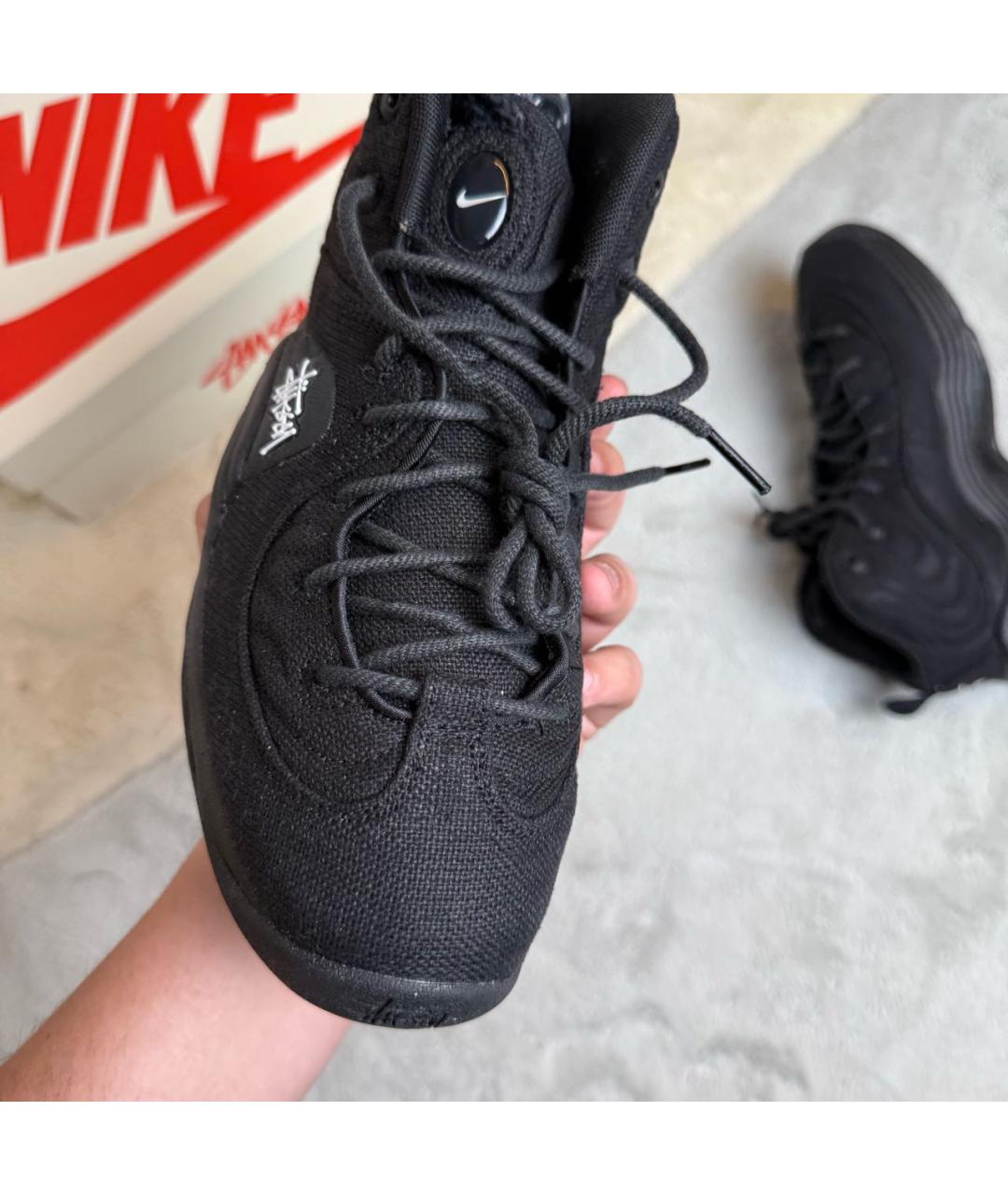 NIKE Черные текстильные высокие кроссовки / кеды, фото 7