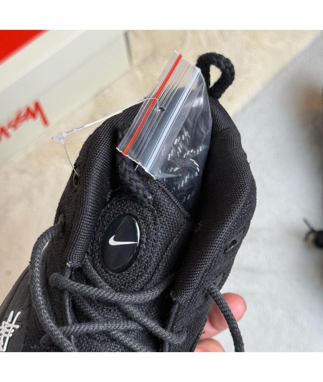 NIKE Черные текстильные высокие кроссовки / кеды, фото 8