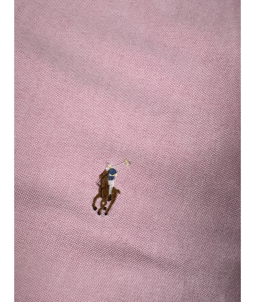 RALPH LAUREN Розовая хлопковая кэжуал рубашка, фото 2