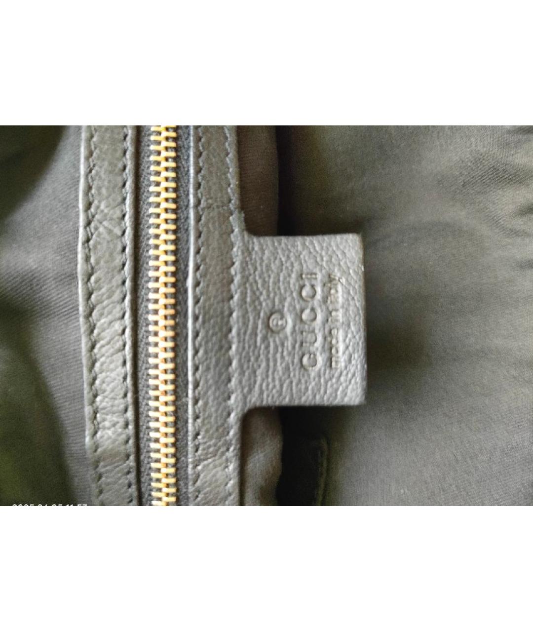 GUCCI Черная кожаная сумка через плечо, фото 4