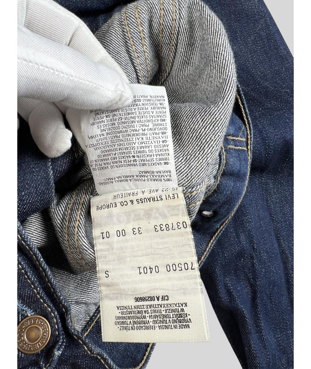 LEVI'S Темно-синяя хлопковая куртка, фото 4