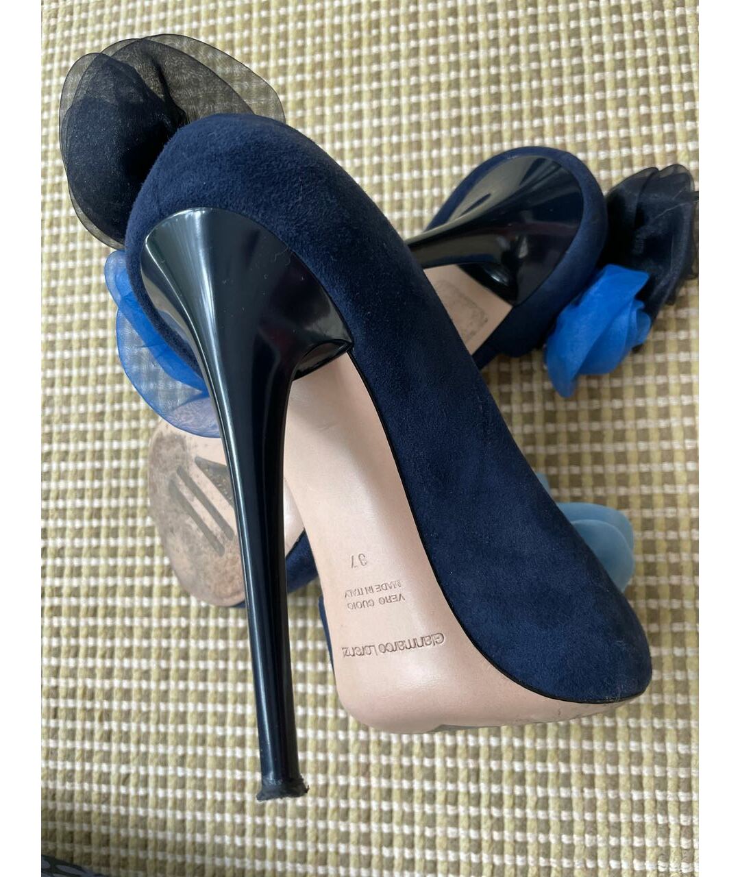 GIAN MARCO LORENZI Синие замшевые туфли, фото 4