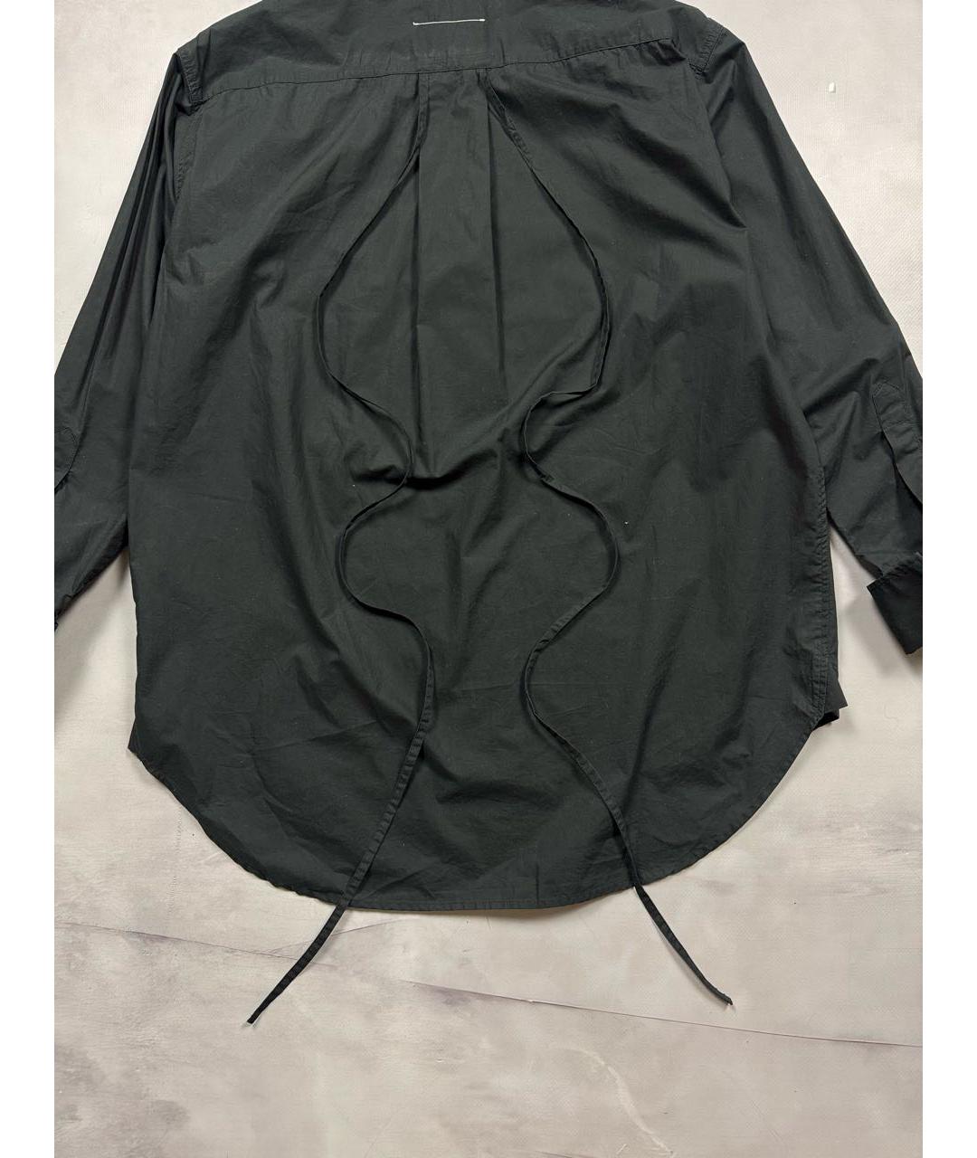 MM6 MAISON MARGIELA Черная хлопковая рубашка, фото 4