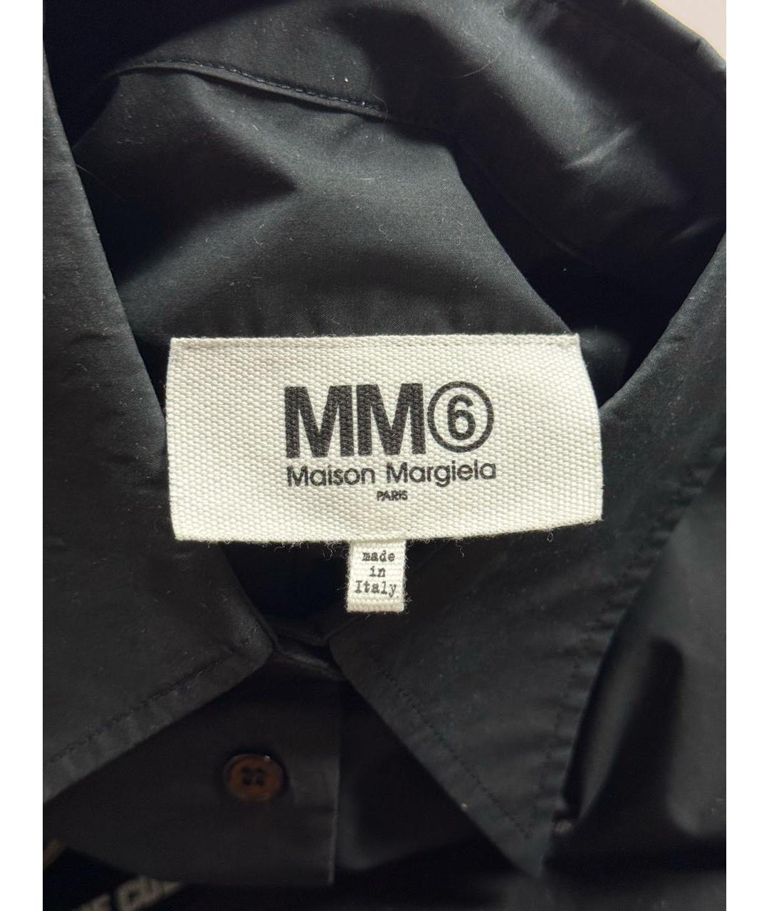 MM6 MAISON MARGIELA Черная хлопковая рубашка, фото 7