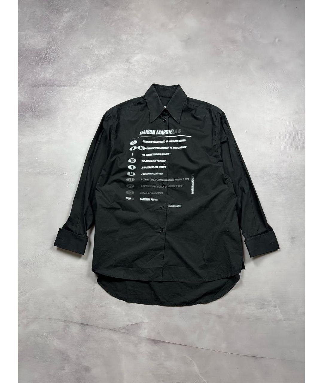 MM6 MAISON MARGIELA Черная хлопковая рубашка, фото 9