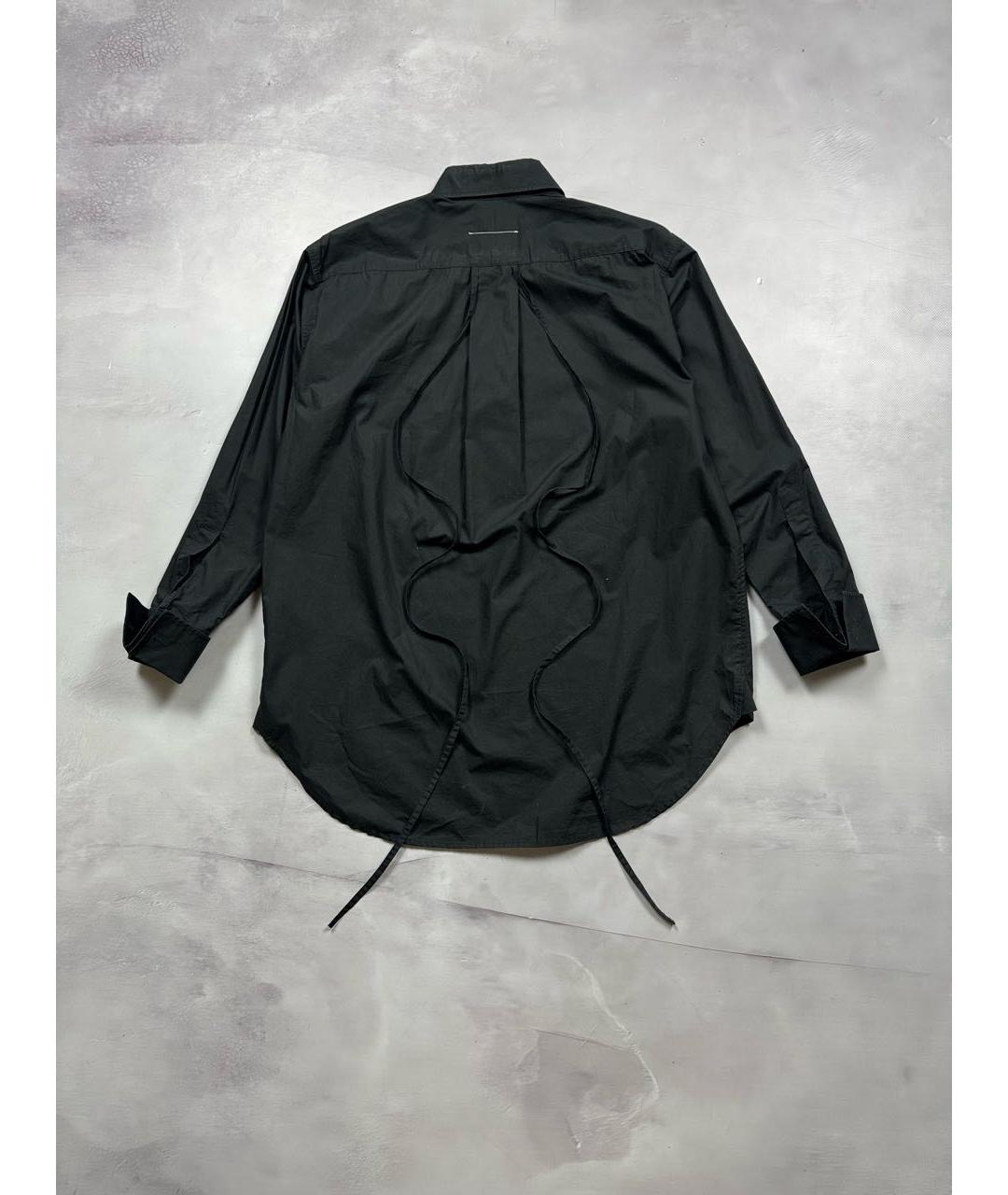 MM6 MAISON MARGIELA Черная хлопковая рубашка, фото 3
