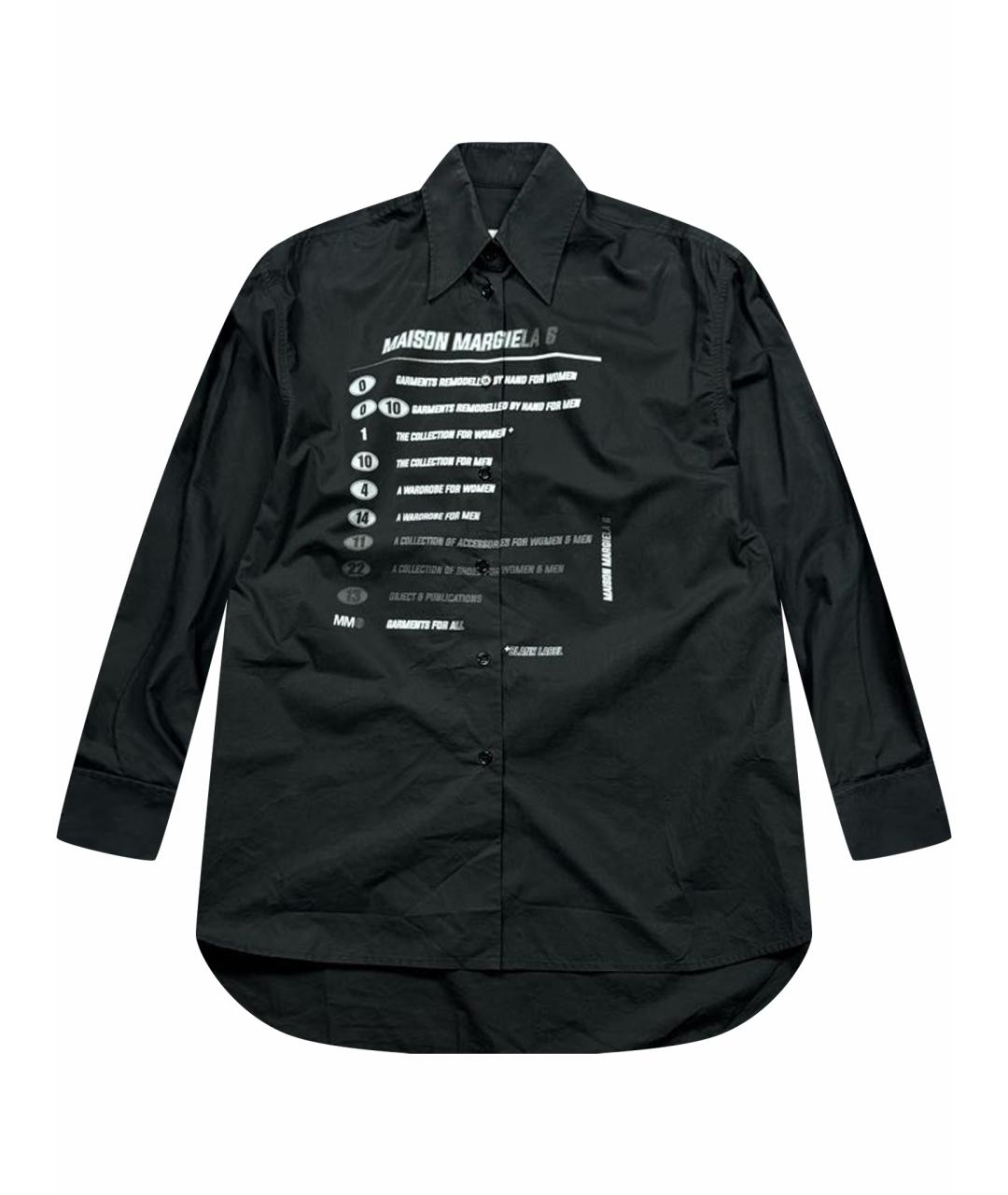 MM6 MAISON MARGIELA Черная хлопковая рубашка, фото 1