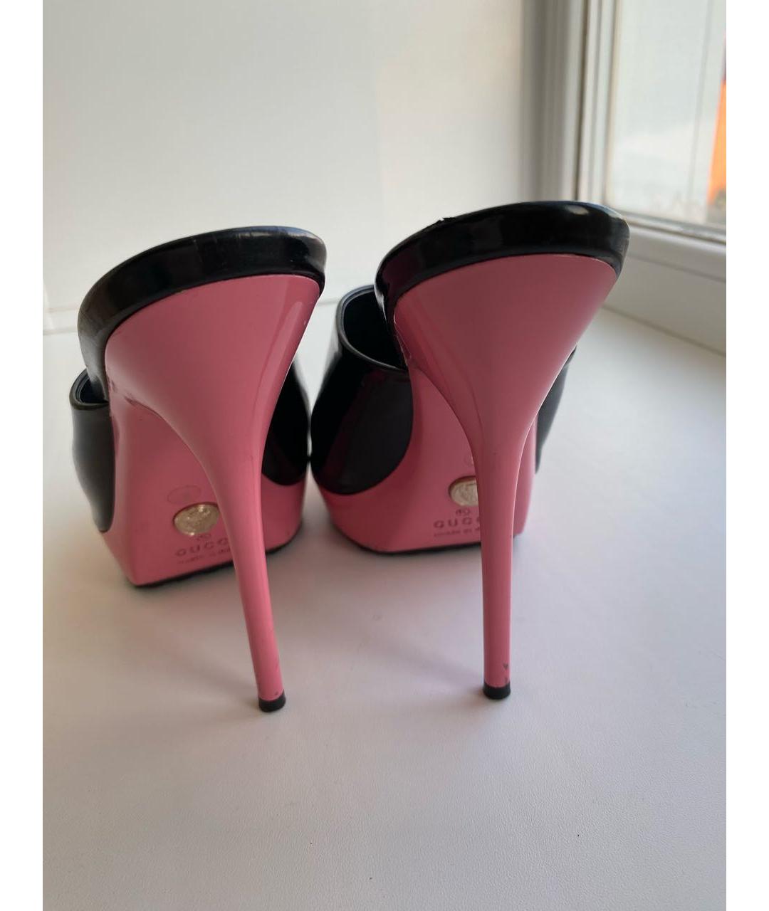 GUCCI Мульти мюли из лакированной кожи, фото 4