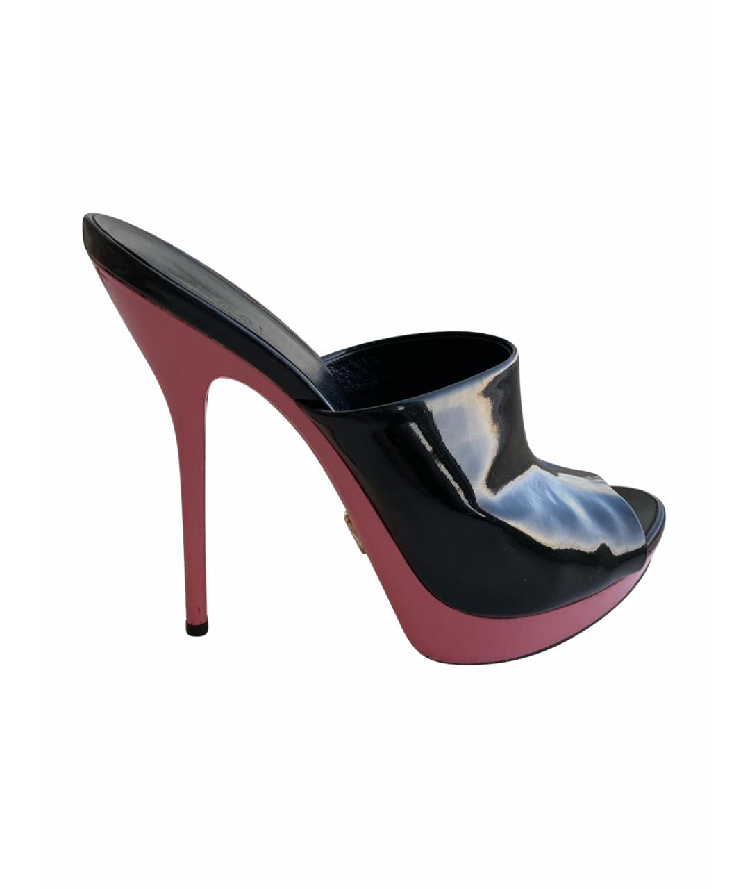 GUCCI Мульти мюли из лакированной кожи, фото 1