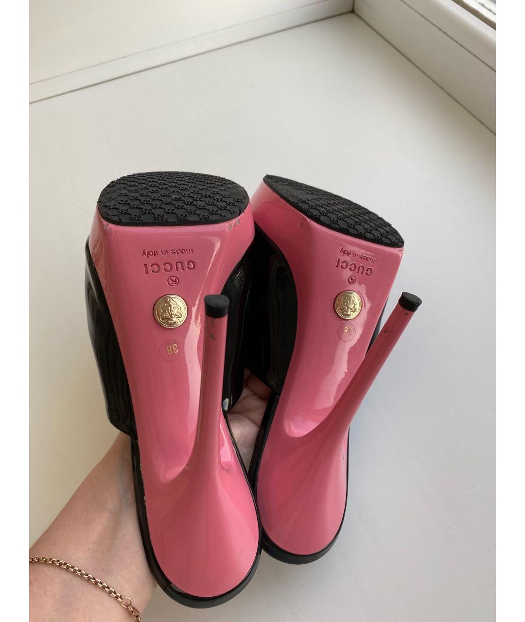 GUCCI Мульти мюли из лакированной кожи, фото 5
