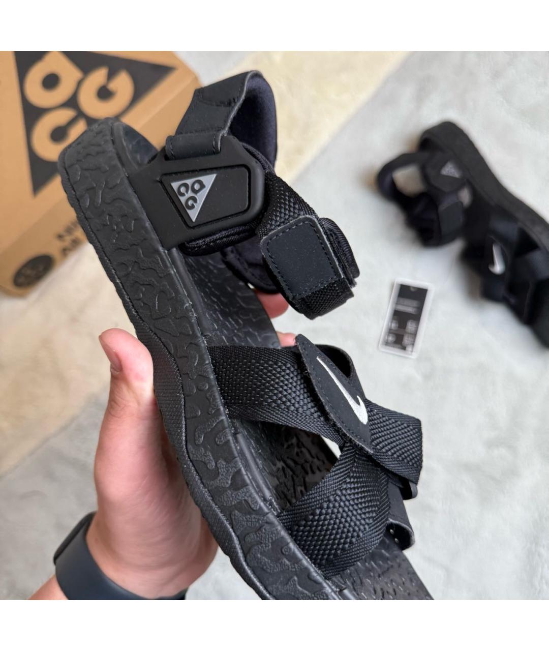 NIKE ACG Черные текстильные сандалии, фото 5