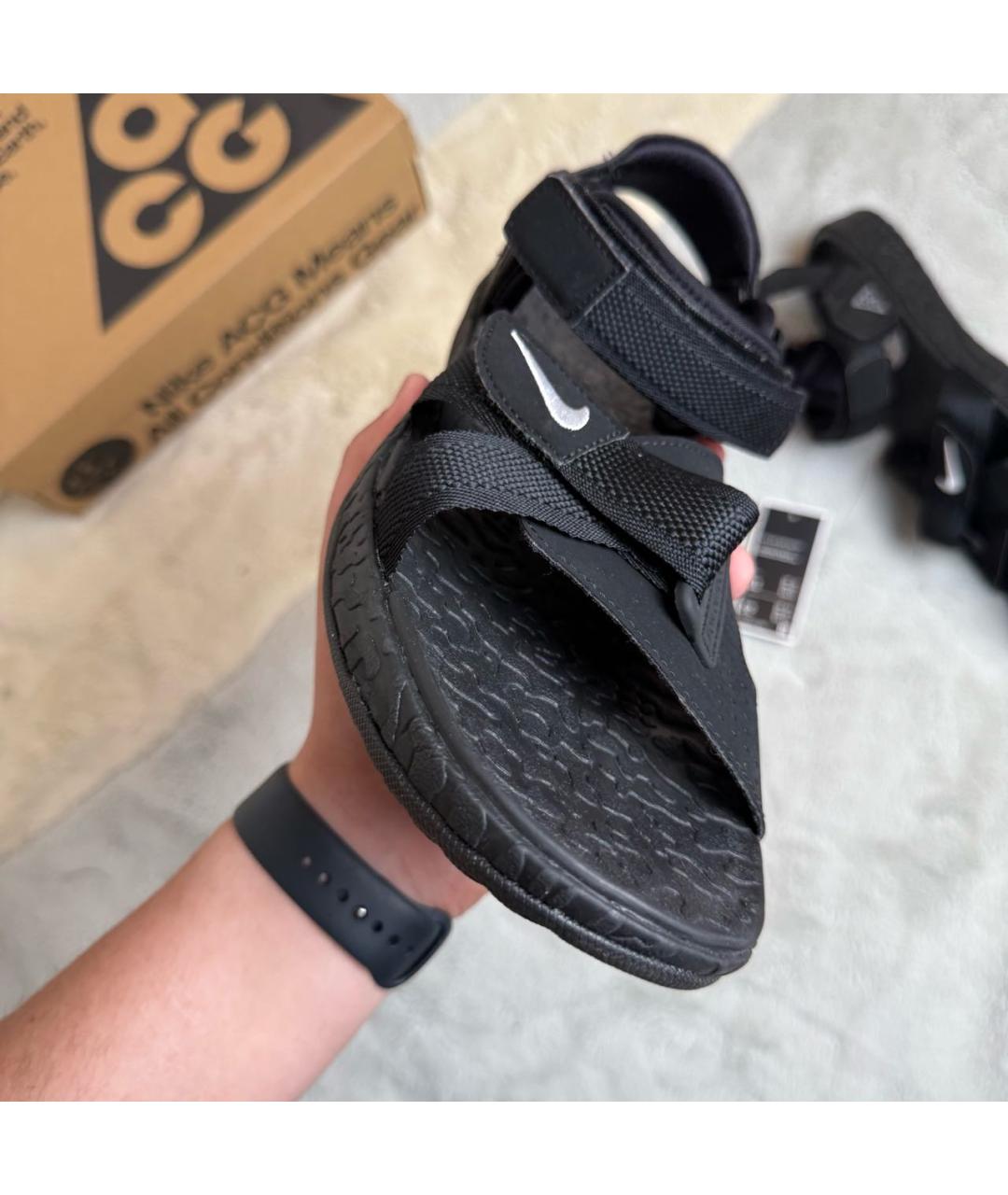NIKE ACG Черные текстильные сандалии, фото 6
