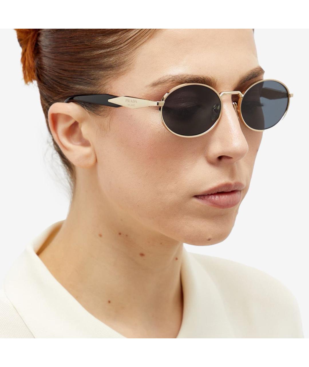 PRADA Темно-синие металлические солнцезащитные очки, фото 5