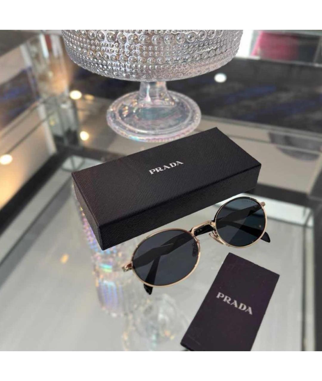PRADA Темно-синие металлические солнцезащитные очки, фото 4