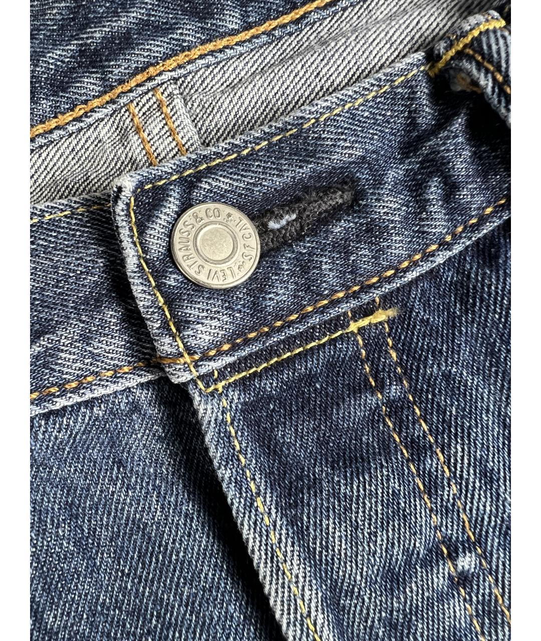 LEVI'S Синие хлопковые прямые джинсы, фото 5
