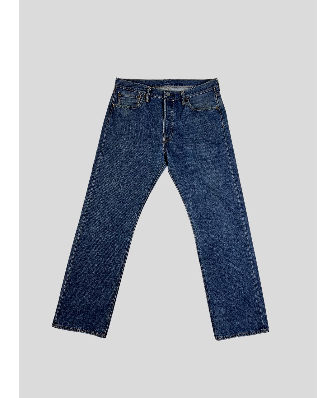 LEVI'S Синие хлопковые прямые джинсы, фото 8