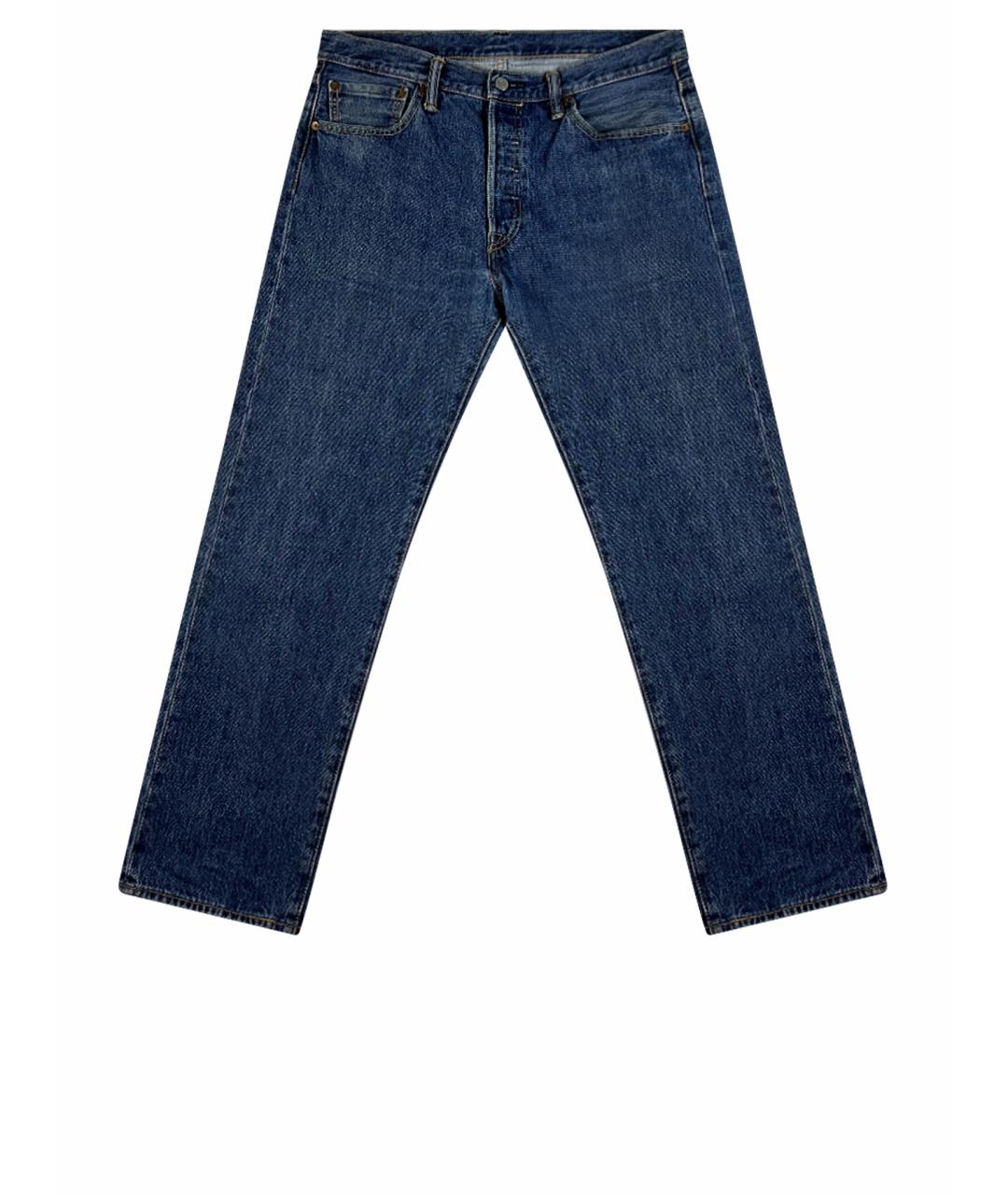LEVI'S Синие хлопковые прямые джинсы, фото 1
