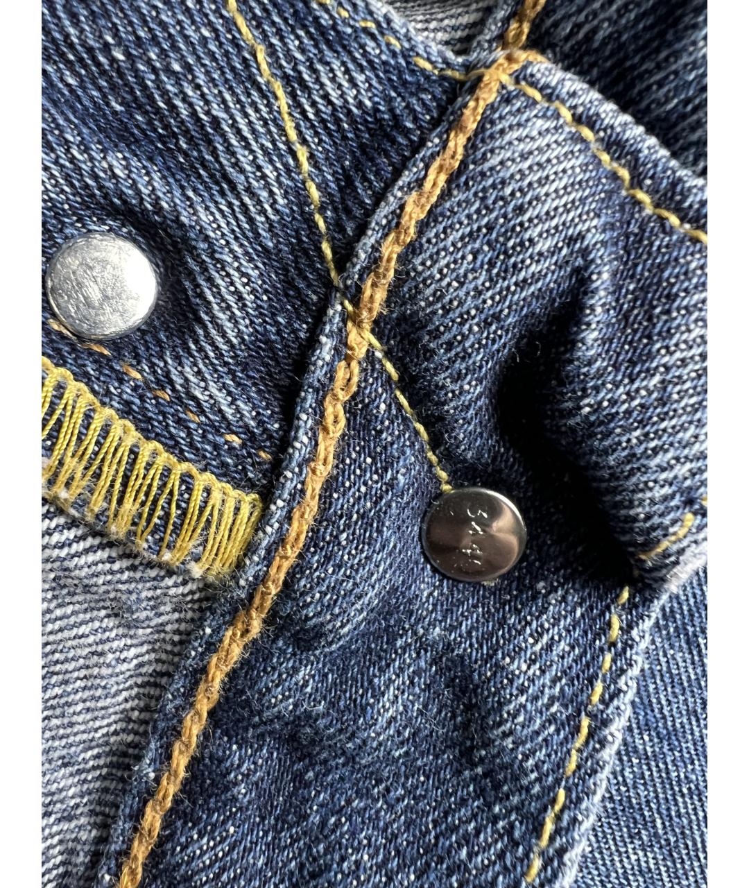 LEVI'S Синие хлопковые прямые джинсы, фото 4
