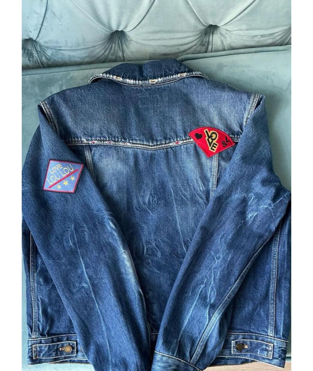 SAINT LAURENT Синяя деним куртка, фото 2