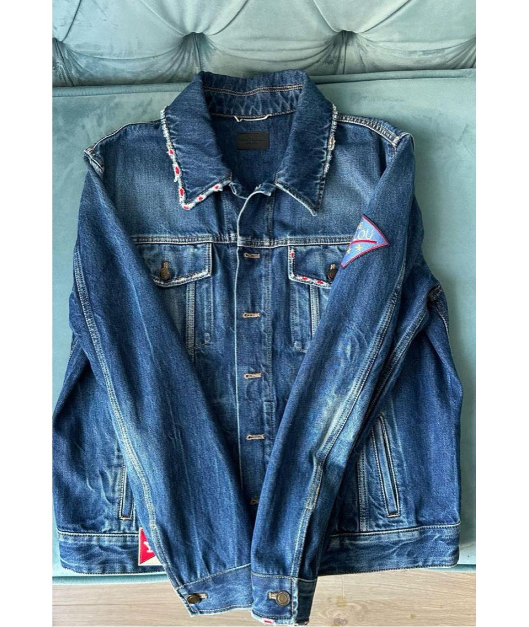 SAINT LAURENT Синяя деним куртка, фото 4